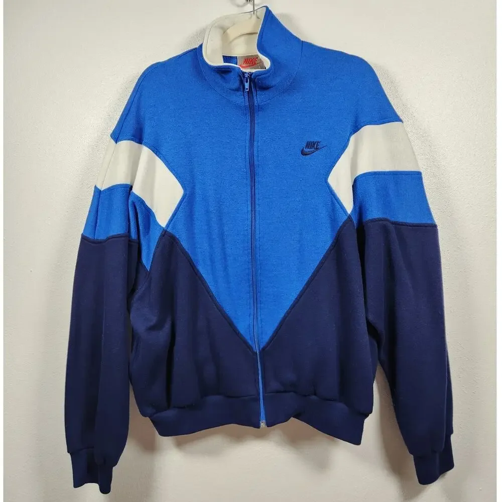 Vintage Nike Gray Tag Long Sleeve Zip Track Jacket Colorblock Skate Grunge